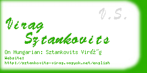 virag sztankovits business card